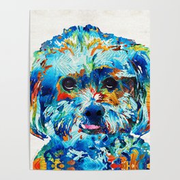 Colorful Dog Art - Lhasa Love - By Sharon Cummings Poster