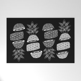Pineapples (Dark/Sliced) Welcome Mat