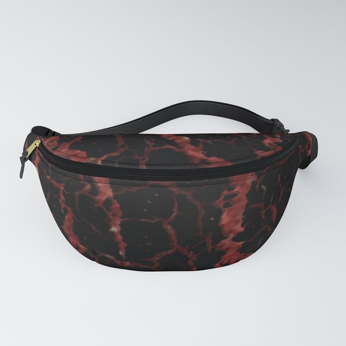 Cracked Space Lava - Glitter Red Fanny Pack