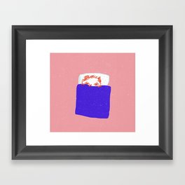 Staying in bed Framed Art Print