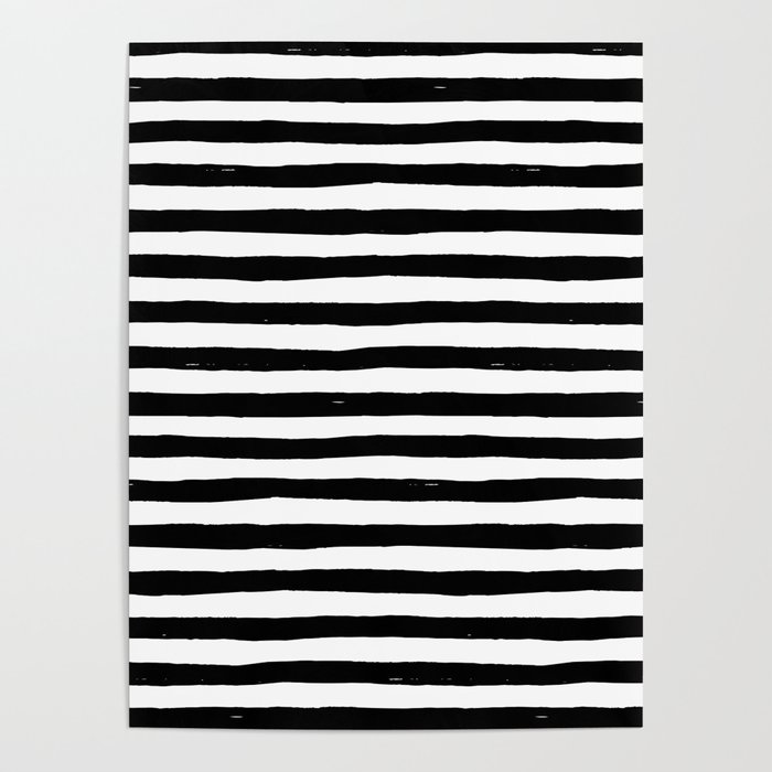 Black Bold Stripes Poster
