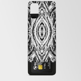 Black and White Abstract Floral Android Card Case