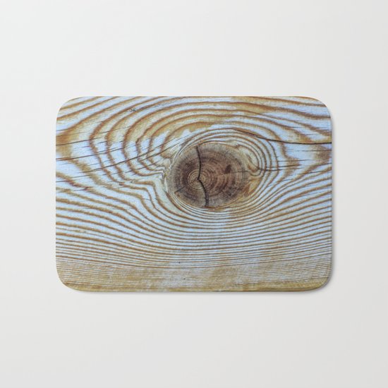 Wooden Knot Texture Bath Mat