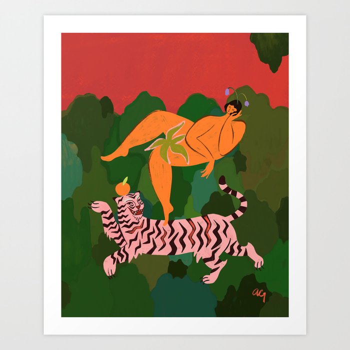 Fierce as a Tiger Art Print
