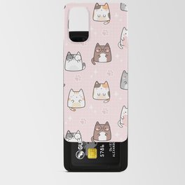 Pink Kawaii Cute Cats Pattern Android Card Case