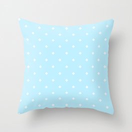 Pixel Diamonds - Blue Throw Pillow