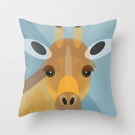 Mid Century Giraffe Throw Pillow