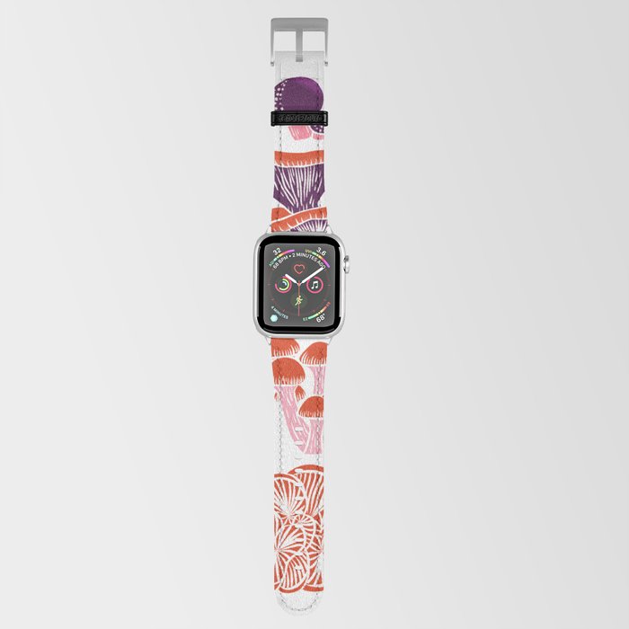 Texas Mushrooms – Red, Pink, and Purple Apple Watch Band