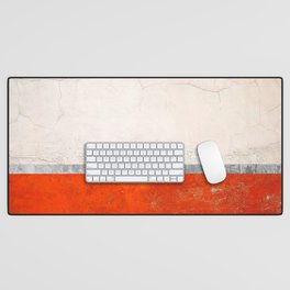 vintage wall texture background - red, white backdrop Desk Mat