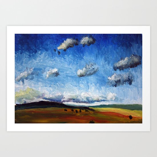 Oil landscape/seasons Art Print