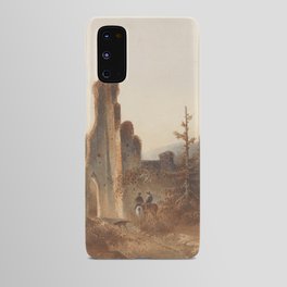 Landscape with two horsemen at a ruin, anonymous, c. 1800 - c. 1900 Android Case