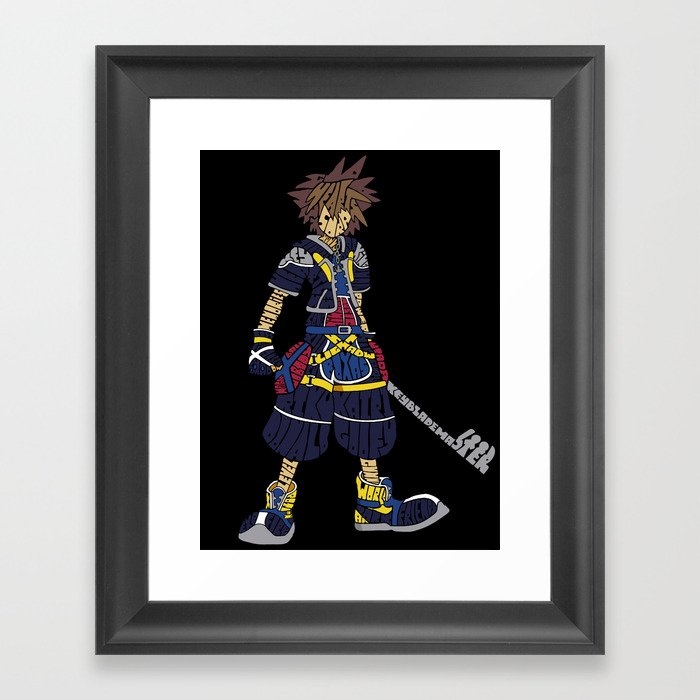 Kingdom Hearts: Sora Framed Art Print