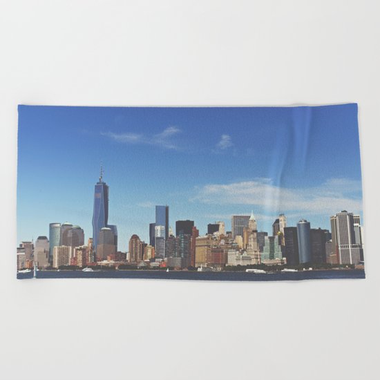 Manhattan Skyline Beach Towel