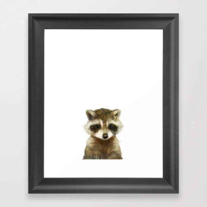 Little Raccoon Framed Art Print