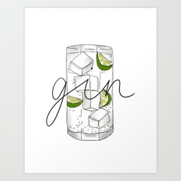Gin and Tonic Digital Art Print