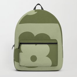 Green Flower Pattern Backpack