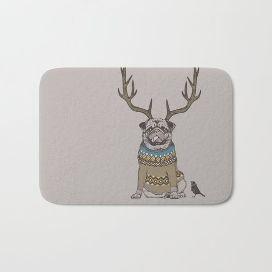 Deer Pug Bath Mat