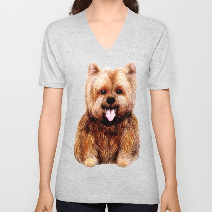 Yala the Yorkshire Terrier V Neck T Shirt