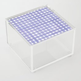 Purple Watercolour Farmhouse Style Gingham Check Acrylic Box