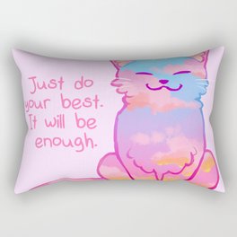 "Your Best is Enough" Sunset Cat Rectangular Pillow