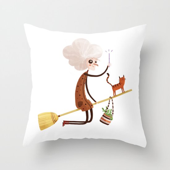 A WITCH Throw Pillow