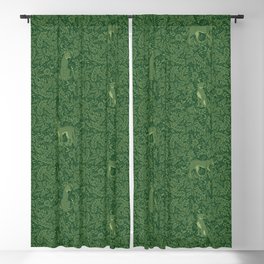 Spring Cheetah Pattern - Forest Green Blackout Curtain