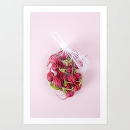 Radishes Art Print | Pattern, Vegetable, Food, Photo, Bag, Fun, Color, Metaphor, Radish, Plastic 