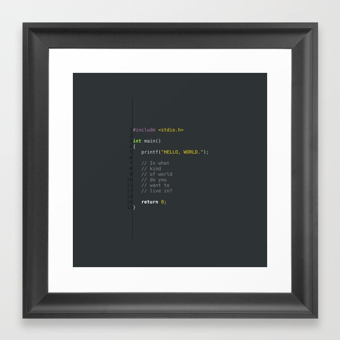 programmer's choice, C nerd. Framed Art Print