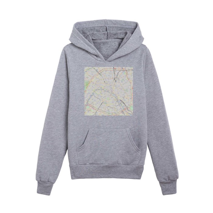 map of Paris – France, French,city of light,seine, parisien, parisian. Kids Pullover Hoodie