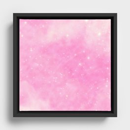 Aesthetic Sky Outer Space Retro Design Framed Canvas