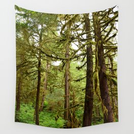 Alaska Tongass National Forest, Rainforest, Tall Trees, Scenic Forest, Forest Scenery Wall Tapestry