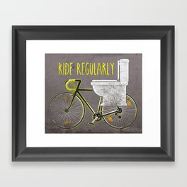 Ride Regularly Framed Art Print