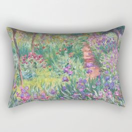 Claude Monet - The Artist’s Garden in Giverny Rectangular Pillow