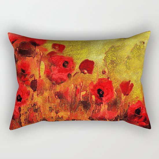 FLOWERS - Poppy reverie Rectangular Pillow