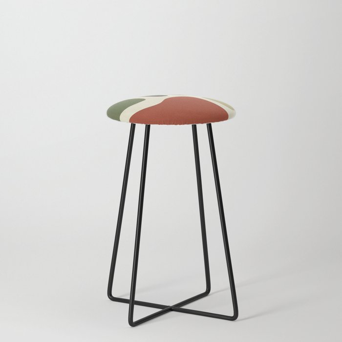 Abstract shapes colorblock collection 1 Counter Stool
