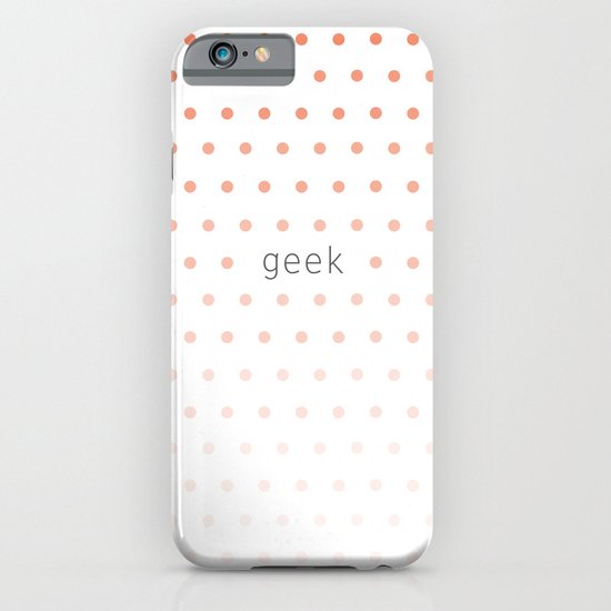 I'm a geek and I love polka dots iPhone & iPod Case
