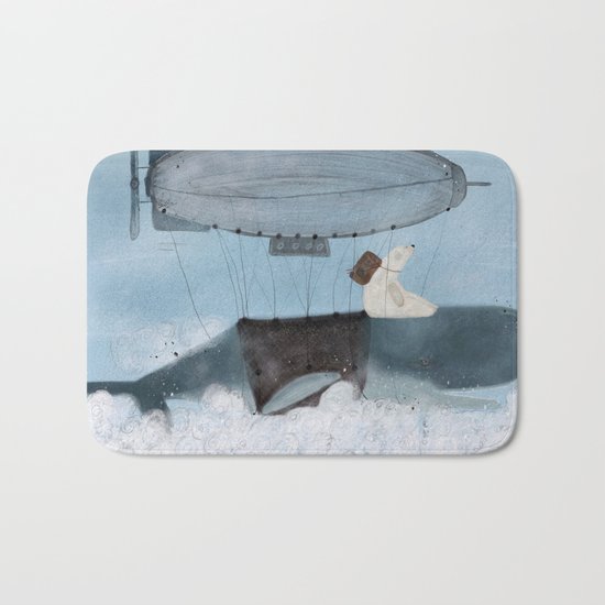 barney and the whale Bath Mat