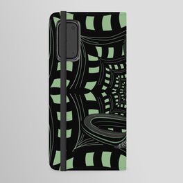 Hypno snake on black and green Android Wallet Case