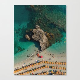 Coastline of Monterosso beach - Cinque Terre, Italy Canvas Print