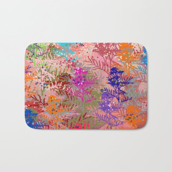 Floral abstract(52). Bath Mat