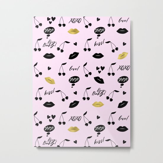 Black Lips Love Metal Print