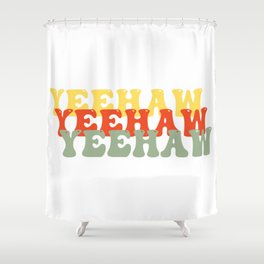 Retro Yeehaw Shower Curtain