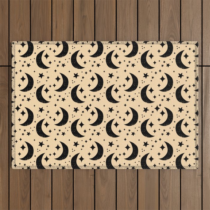 Moon and Stars Pearl Outdoor Rug