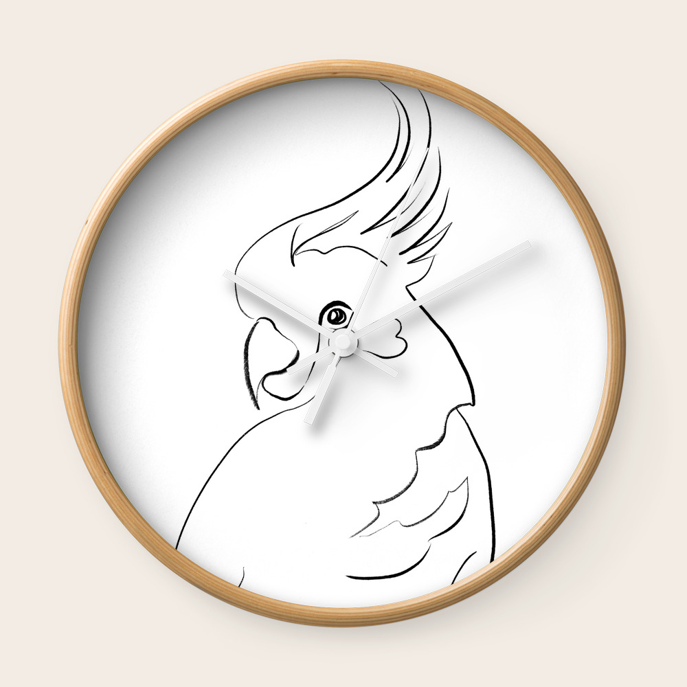 Parrot One Line Drawing Wall Clock By Katrinpo Society6,Line Drawing Simple Flower Pattern Drawing