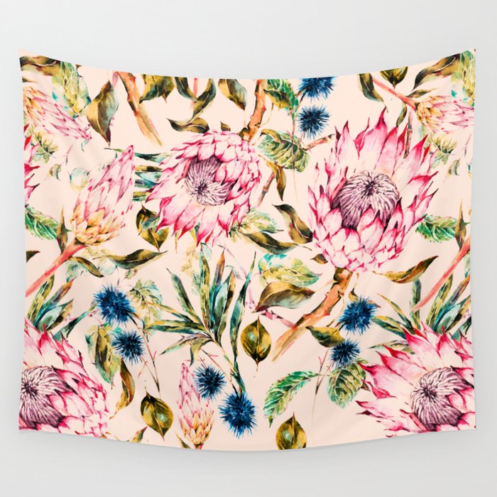 Boho floral tapestry 2025