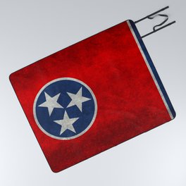 Tennessee State flag, Vintage version Picnic Blanket