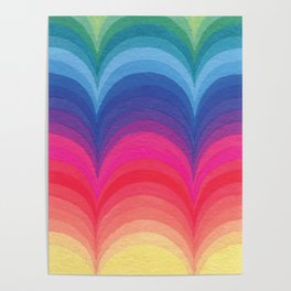 Rainbow Gradient Arches Poster