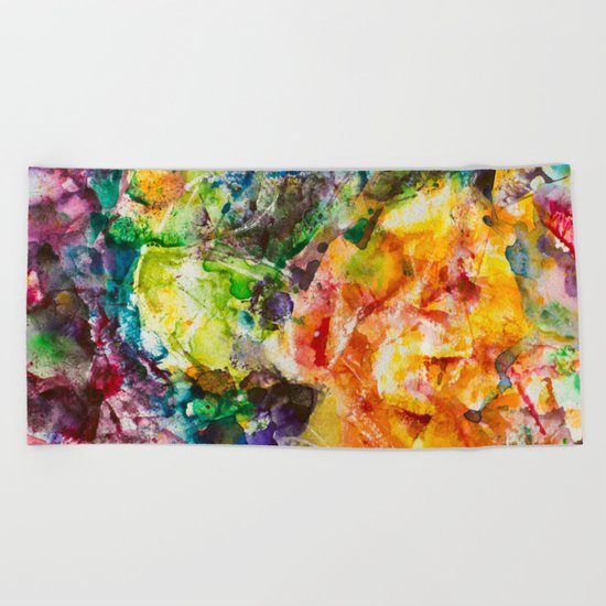 Abstract roses Beach Towel