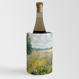 Poppy Fields near Argenteuil by Claude Monet Wine Chiller