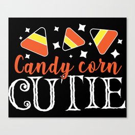 Candy Corn Cutie Halloween Trick Or Treat Canvas Print